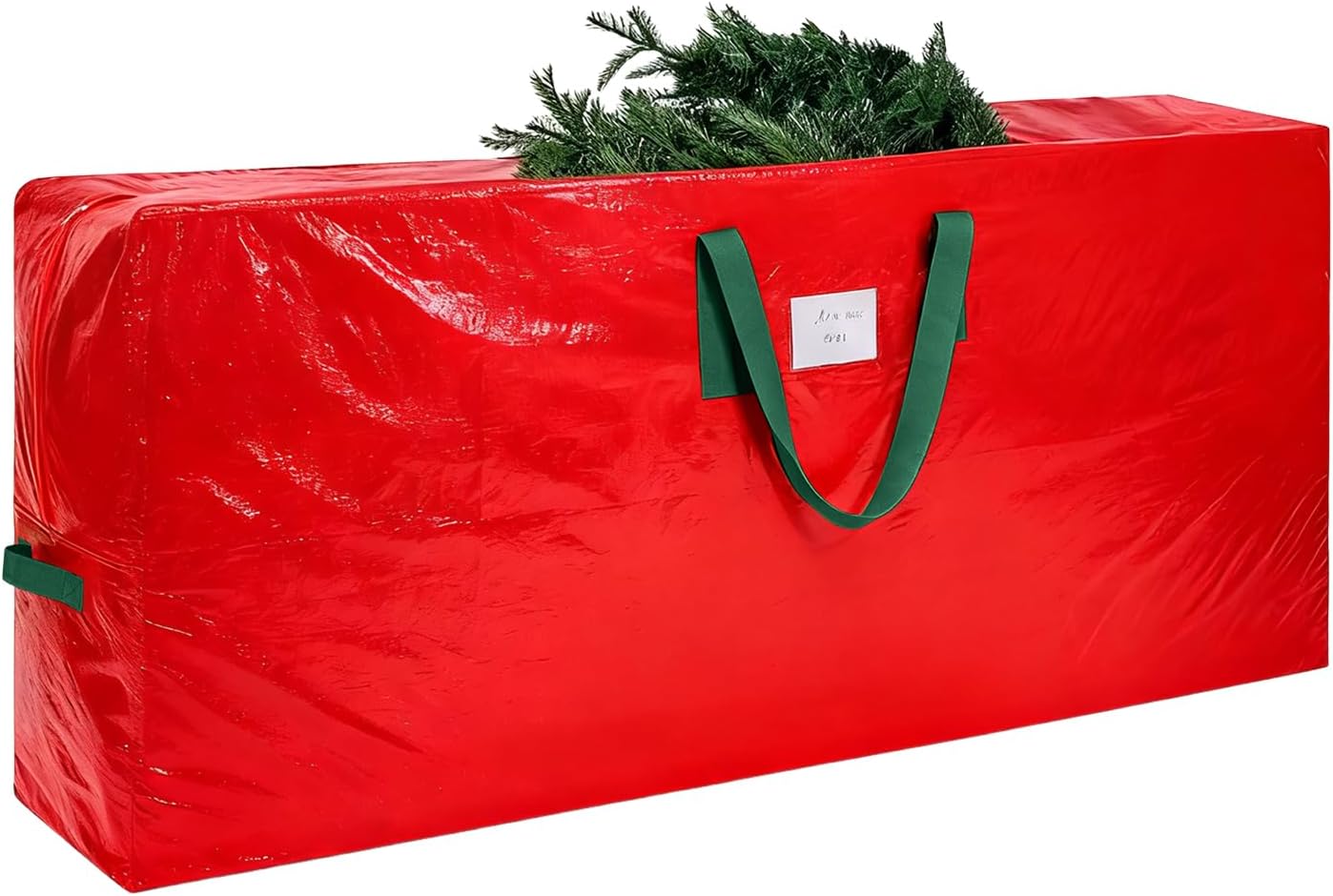 KRYSTY Christmas Tree Storage Bag - Fits Up to 7.5 Foot Xmas Holiday Tree. Zippered Bag. Carry Handles. Durable Waterproof Material. Protects Against Dust and Moisture. Red - Image 8